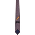 Salvatore Ferragamo Navy and Orange Penguin Tie