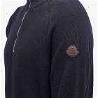 Moncler Men's Zip Through Knit Jacket in Navy