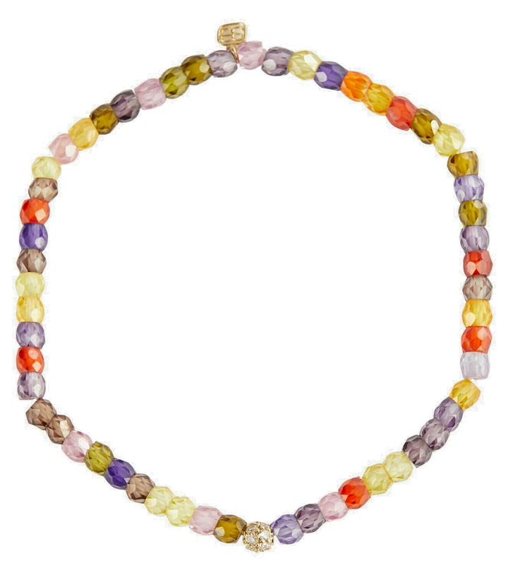 Photo: Sydney Evan 14kt gold zirconia bracelet with diamonds