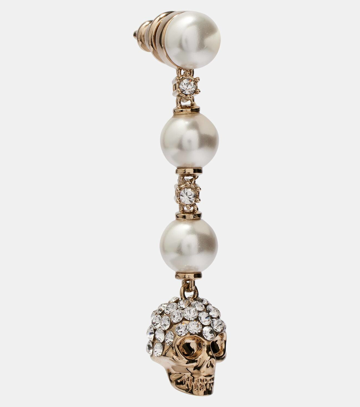 McQueen Crystal-embellished drop earrings