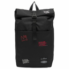 Eastpak x Basquiat Up Roll Backpack - Quotes in Black 