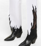 Peter Do - Lace-trimmed satin straight pants