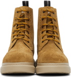 Alexander McQueen Tan Suede Lace-Up Boots