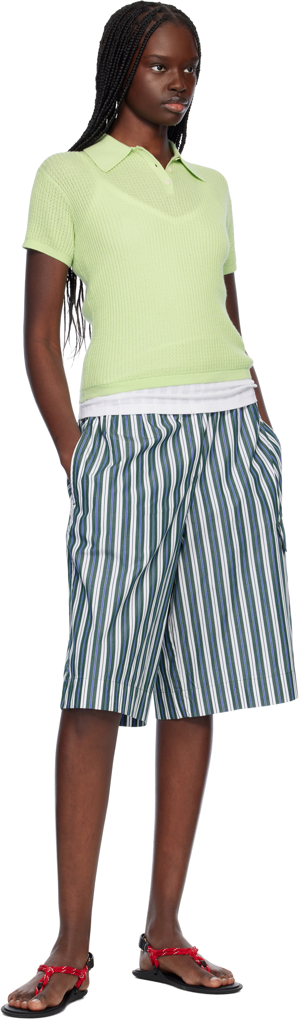 Guest in Residence Green Shrunken Polo