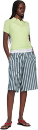 Guest in Residence Green Shrunken Polo