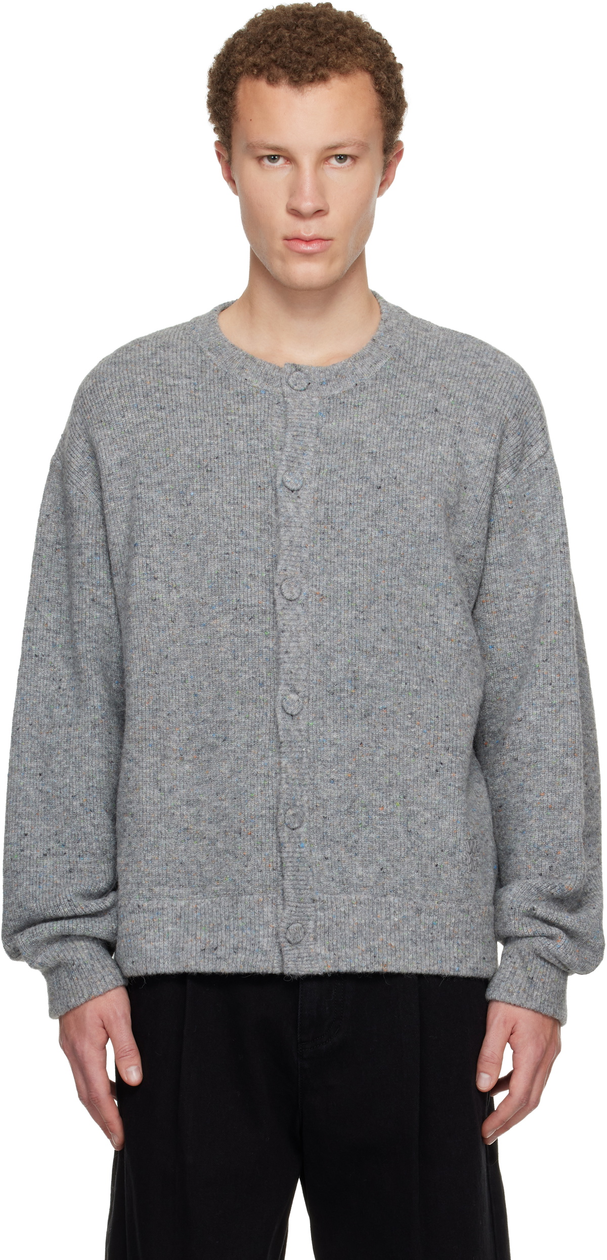 WOOYOUNGMI Gray Crewneck Cardigan
