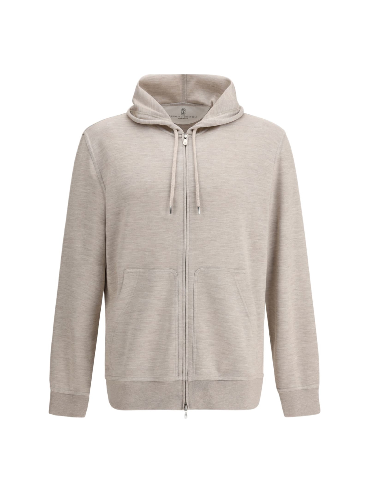 Brunello Cucinelli｜HOOD/ZIP-UP (MM8319069G C101) Brunello Cucinelli zip-up Jersey Hoodie | Blue | FARFETCH