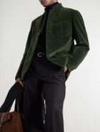 Massimo Alba - Gstaad Panelled Cotton-Velvet Jacket - Green