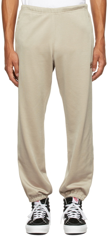 Photo: Needles Beige French Terry Zipped Lounge Pants