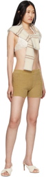 Jacquemus Beige & White Le Papier 'Le Haut Cuscinu' Bra