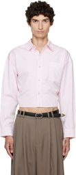R13 Pink Split Hem Boyfriend Shirt