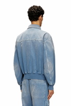 Diesel Jacket in coloured herringbone denim - Denim Jackets - Unisex - Blue