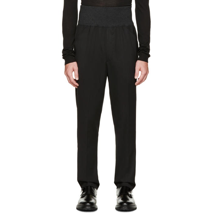 Photo: Thamanyah Black Accent Waistband Trousers 