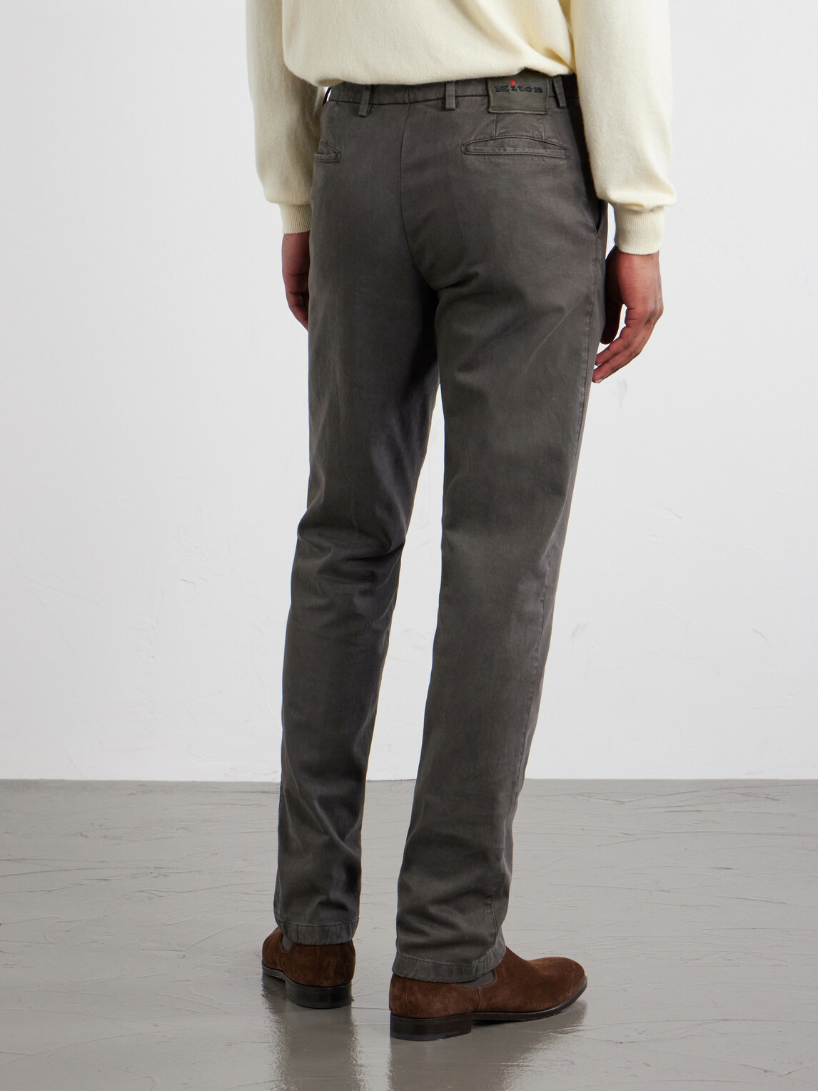 Kiton - Straight-Leg Lyocell-Blend Trousers - Brown