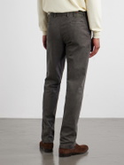 Kiton - Straight-Leg Lyocell-Blend Trousers - Brown