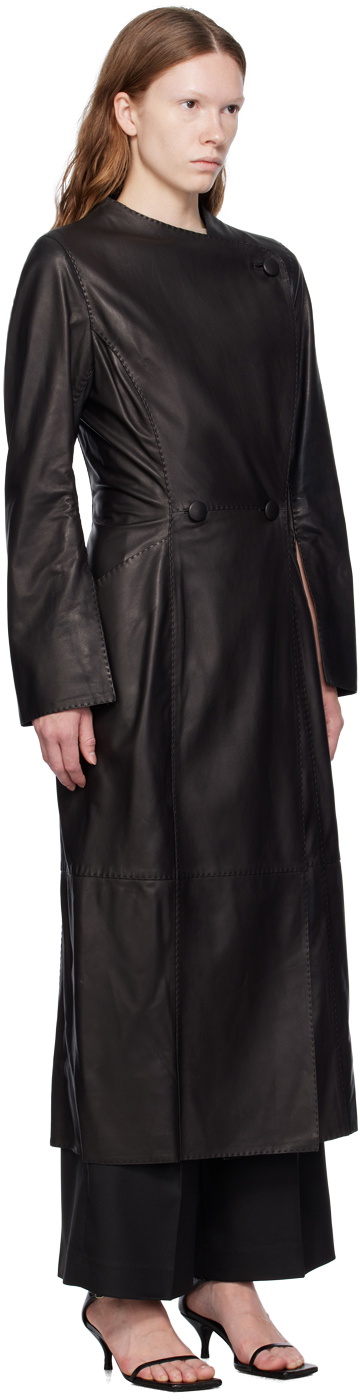 by Malene Birger Black Sirrena Leather Coat by Malene Birger by Malene Birger Black Sirrena Leather Coat by Malene Birger
