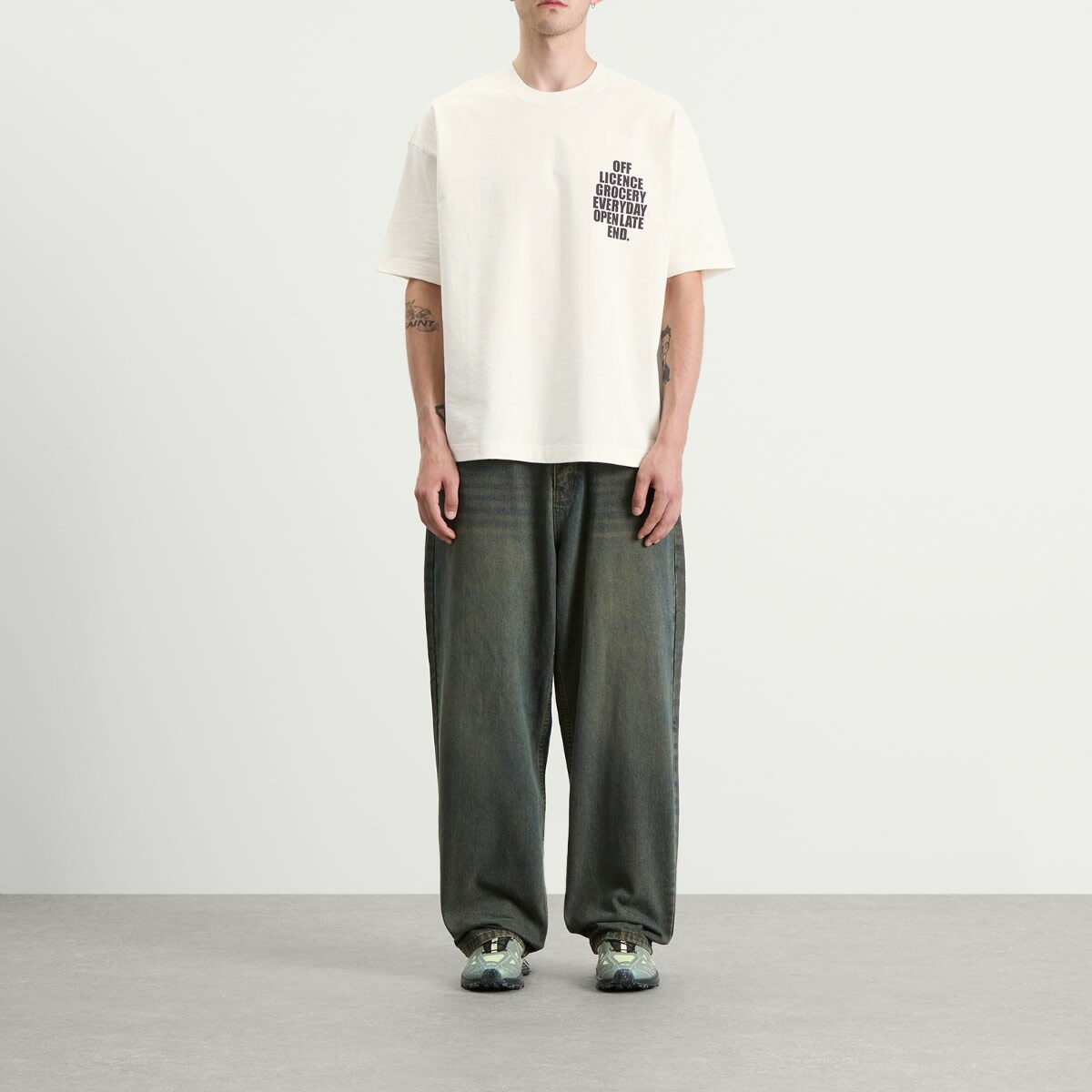END. Open 'til Late T-Shirt in Ecru