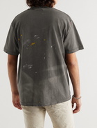 Gallery Dept. - Paint-Splattered Cotton-Jersey T-Shirt - Black