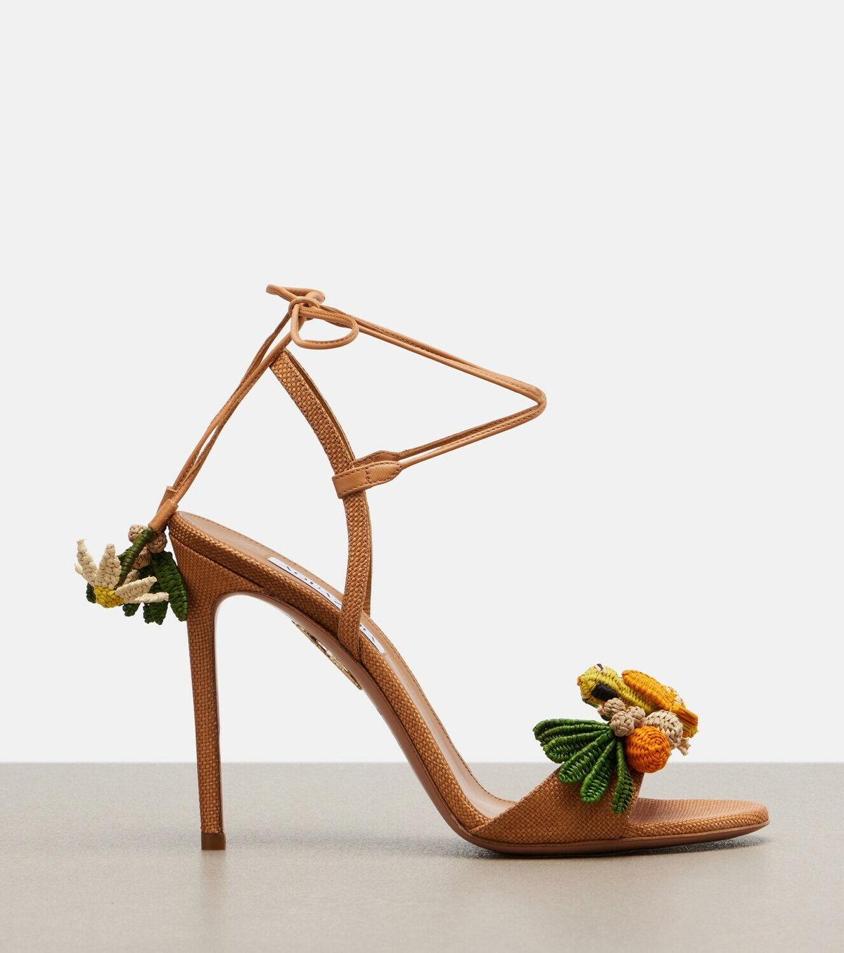 Aquazzura Birdsong raffia sandals