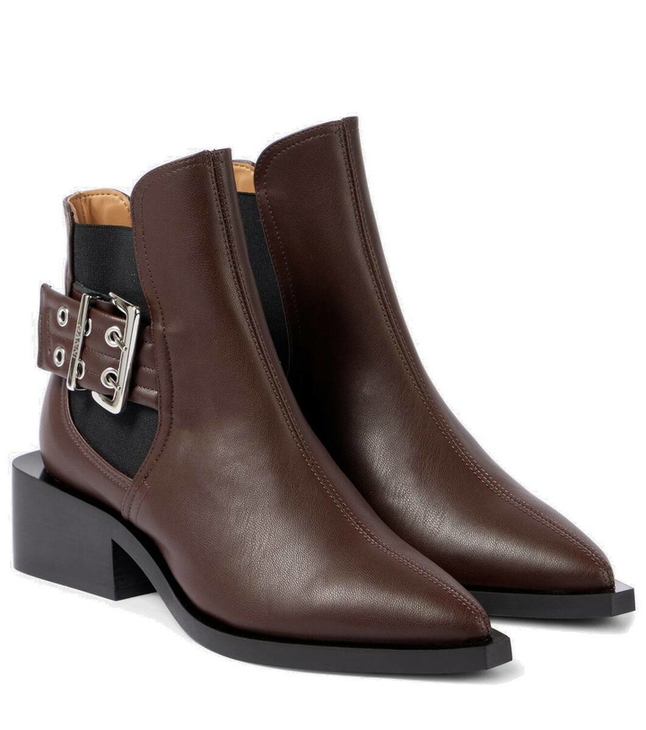 Photo: Ganni Faux leather Chelsea boots