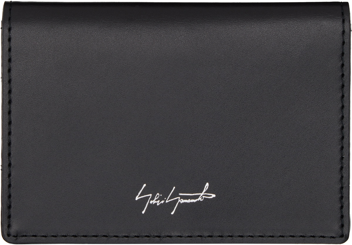 YOHJI YAMAMOTO Black Leather Card Holder