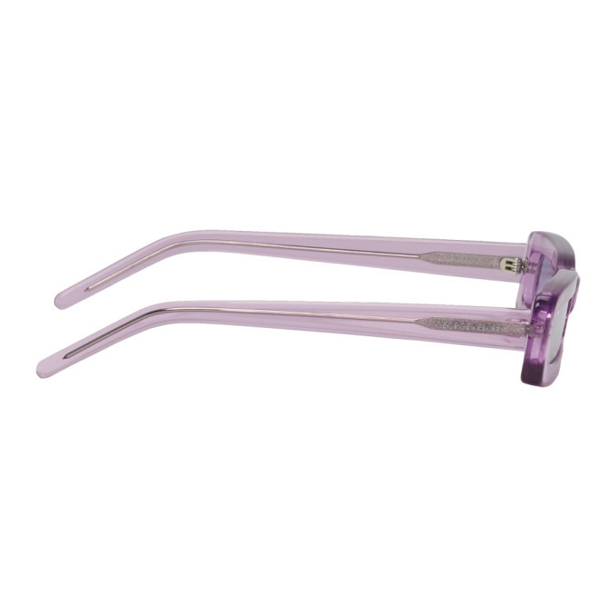 George Keburia SSENSE Exclusive Purple Rectangular Sunglasses