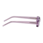 George Keburia SSENSE Exclusive Purple Rectangular Sunglasses