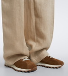 Brunello Cucinelli Monili shearling-lined suede sneakers