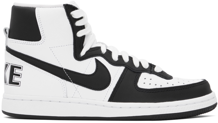 Photo: Comme des Garçons Homme Plus Black & White Nike Edition Terminator High Sneakers