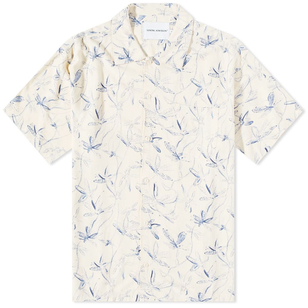 General Admission Men's Print Linen Vacation Shirt in Blue General ...