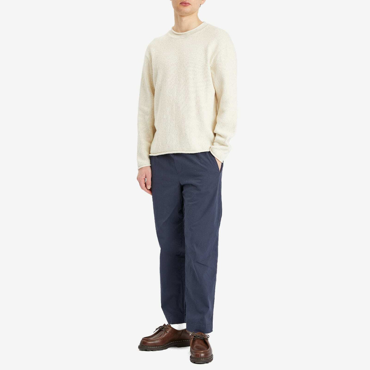 Folk Men's Slouch Sweatshirt in Ecru