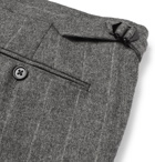 Ralph Lauren Purple Label - Grey Gregory Pleated Pinstriped Wool Suit Trousers - Men - Gray