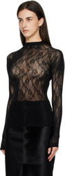 Swedish Stockings Black Nova Lace Top