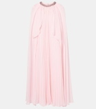 Self-Portrait Caped chiffon gown