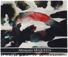 Alexander McQueen Multicolor Selvedge Tape Watercolor Graffiti Scarf