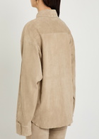 Stouls Simone Oversized Suede Shirt Beige