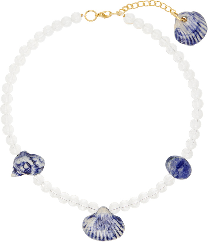 Photo: LEVENS JEWELS Transparent & Blue Seashell Necklace