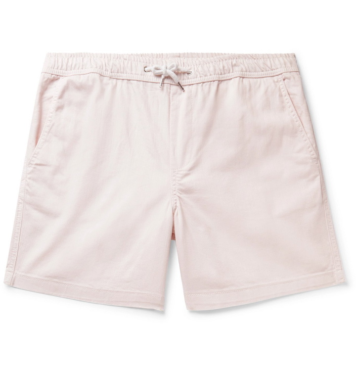 Photo: NN07 - Gregor Stretch-Cotton Twill Drawstring Shorts - Pink