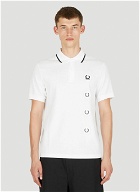Patched Polo Shirt in White