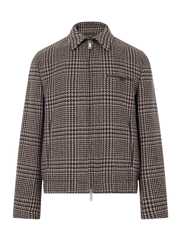 Photo: Slowear - Montedoro Il Primo Checked Stretch-Wool Blouson Jacket - Brown