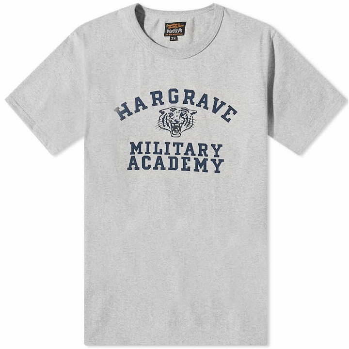 Photo: The Real McCoy's Men's The Real McCoys Hargrave Military Academy T-Shirt in Grey