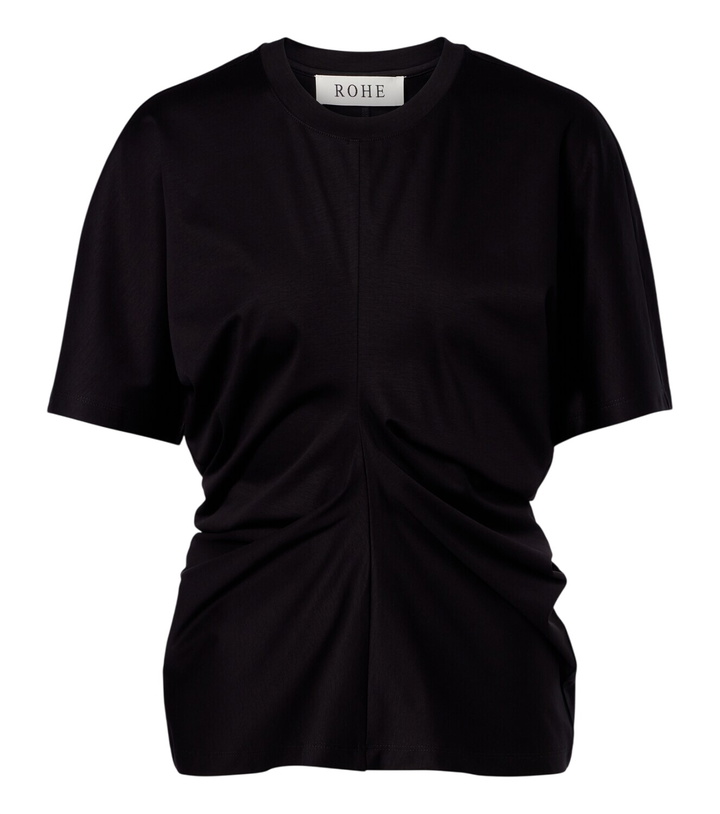 Photo: Róhe Gathered cotton and silk-blend t-shirt