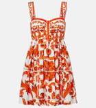 Dolce&Gabbana Majolica cotton poplin minidress