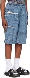 Diesel Kids Blue Piek Denim Shorts