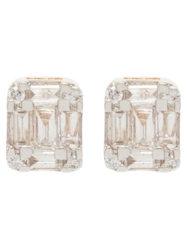 Photo: Adina Reyter 14K Yellow Gold Square Diamond Stud Earrings