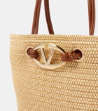 Valentino Garavani VLogo Small raffia tote bag