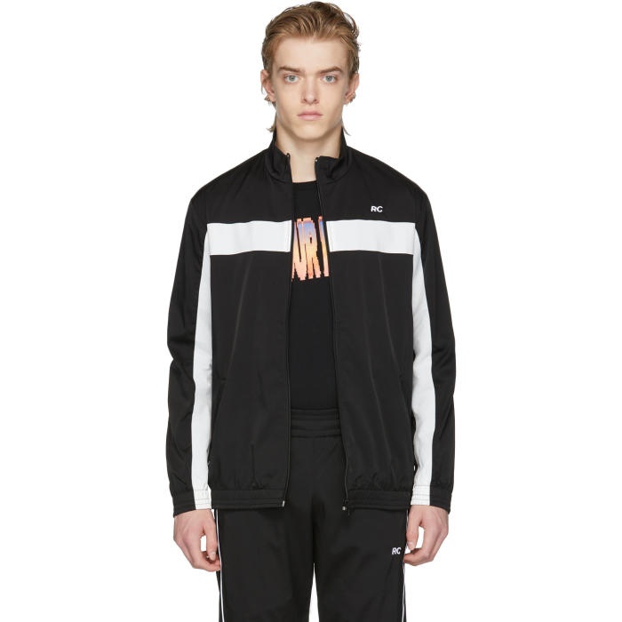 Photo: Resort Corps Black and White RC Zip-Up Track Jacket
