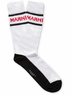 Marni - Logo-Jacquard Cotton-Blend Socks - White