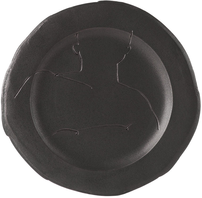Yellow Nose Studio Black We Reflect Dinner Plate