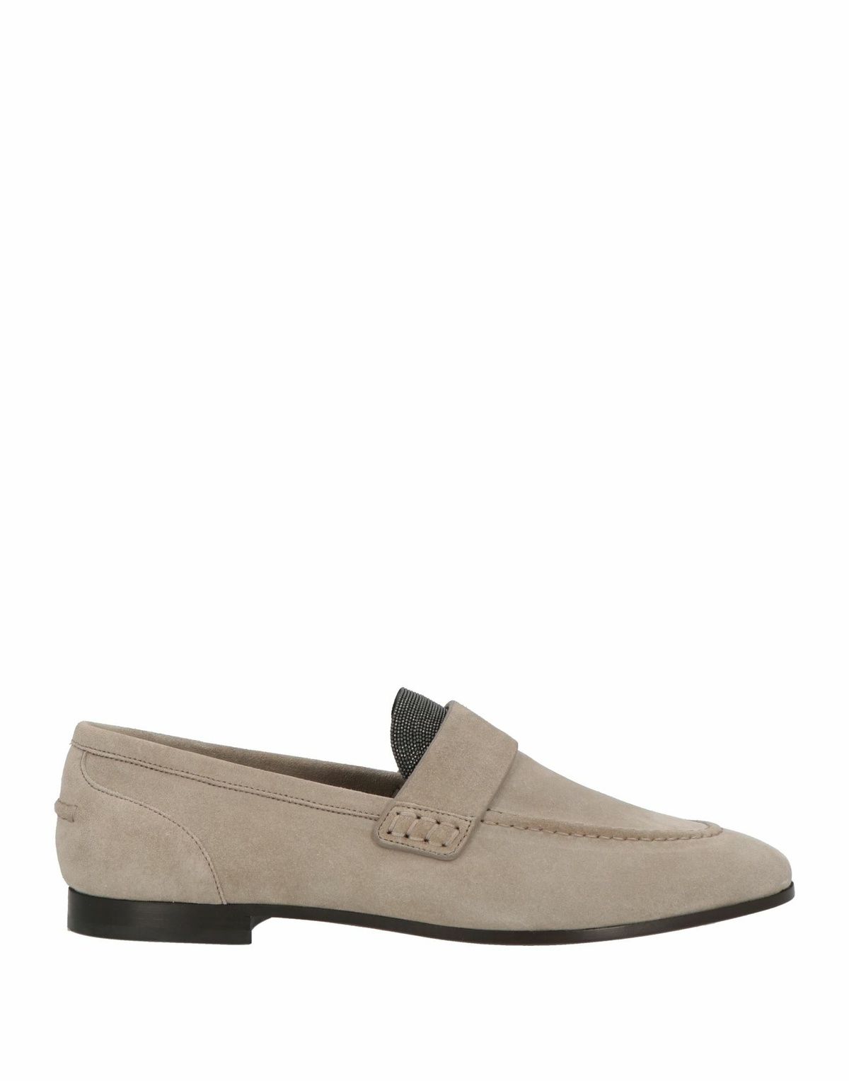 Brunello Cucinelli Womens Loafers in Light grey